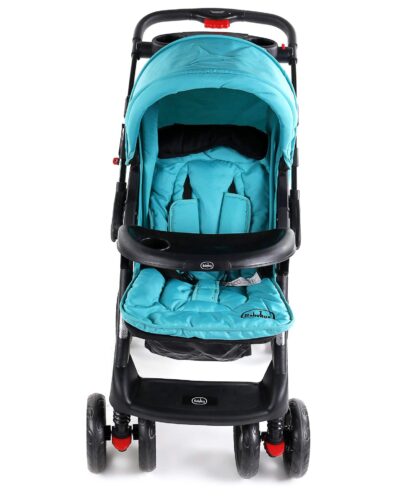 Babyhug Wander Buddy Stroller With Rear Parent Utility Box With Cup Holder On Rent Teal Blue 20.