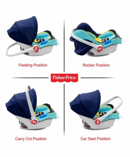 Fisher Price by Tiffany Infant Car Seat cum Carry Cot - Blue 2