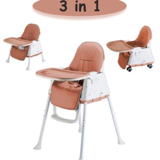 Syga 3 in 1 Cushioned High Chair - Brown on Rent 2