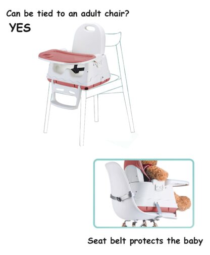 Syga 3 in 1 Cushioned High Chair - Brown on Rent 6