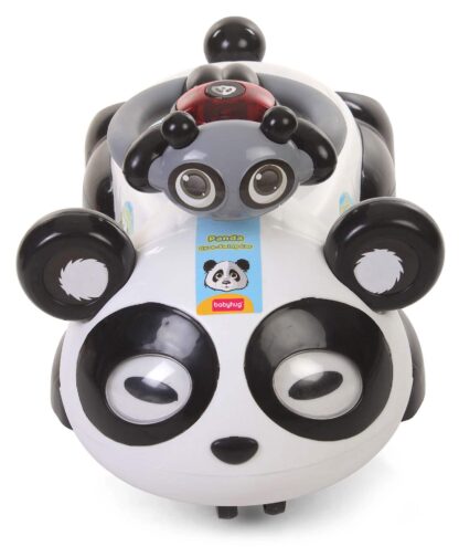Babyhug Panda Gyro-Swing Car With Steering Wheel On Rent Black & White 5