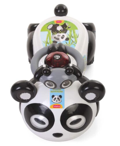 Babyhug Panda Gyro-Swing Car With Steering Wheel On Rent Black & White 6