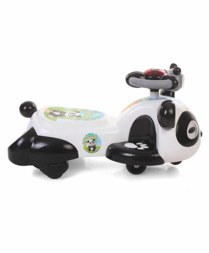 Babyhug Panda Gyro-Swing Car With Steering Wheel On Rent Black & White 8