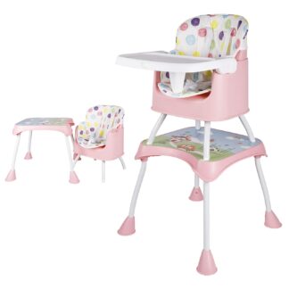 R for Rabbit Cherry Berry Grand 4 in 1 Convertible Feeding Table high Chair for Baby Kids Toddlers from 6 Months to 7 Years Study Table & Booster Chair (Pink) On Rent 1