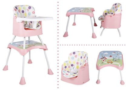 R for Rabbit Cherry Berry Grand 4 in 1 Convertible Feeding Table high Chair for Baby Kids Toddlers from 6 Months to 7 Years Study Table & Booster Chair (Pink) On Rent 2