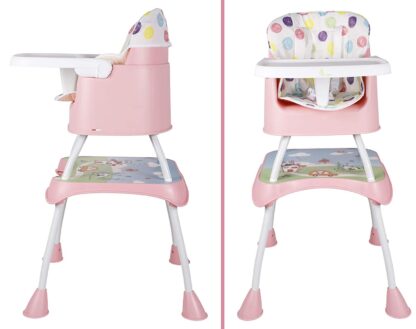 R for Rabbit Cherry Berry Grand 4 in 1 Convertible Feeding Table high Chair for Baby Kids Toddlers from 6 Months to 7 Years Study Table & Booster Chair (Pink) On Rent 4