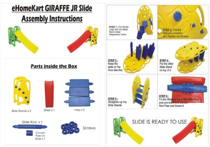 Ehomekart Playtool My Giraffe Plastic Junior Slide for Kids On Rent 5