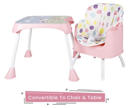 R for Rabbit Cherry Berry Grand 4 in 1 Convertible Feeding Table high Chair for Baby Kids Toddlers from 6 Months to 7 Years Study Table & Booster Chair (Pink) On Rent 5