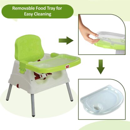 Luvlap 4 in 1 Convertible High Chair Cum Booster Seat (Green) On Rent 6