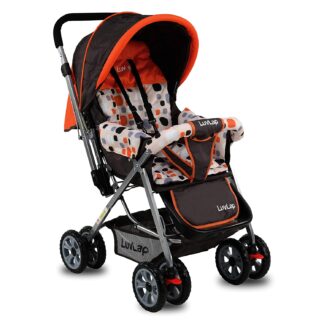 LuvLap Sunshine Stroller/Pram, Easy Fold, for Newborn Baby/Kids, 0-3 Years (Orange) On Rent 1
