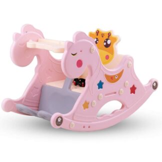 BAYBEE Baby Boy's and Baby Girl Plastic Rocking Horse Chair Pink On Rent 1