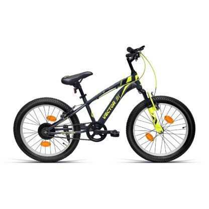 VECTOR 91 Rover 20T Single Speed Kids Hybrid Bike Grey & Green On Rent 1