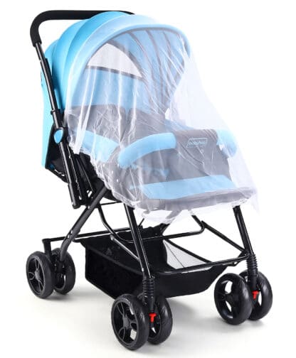 Babyhug Symphony Stroller With Reversible Handle & Mosquito Net - Blue On Rent 2