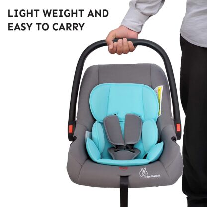 R for Rabbit Picaboo 4 in 1 Multi Purpose Baby Carry Cot,Car Seat, Rocker,Feeding Chair for Infant Babies of 0 to 15 Months & Weight Capacity Upto 13 Kgs(Blue Grey) 2