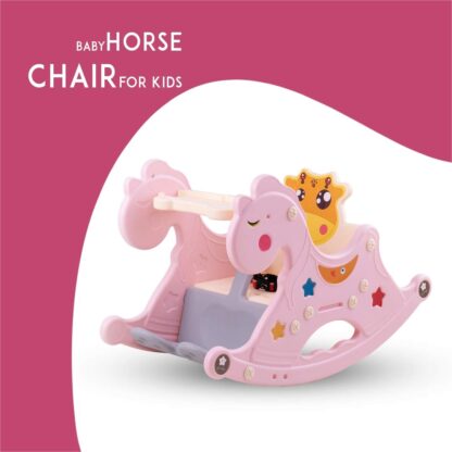 BAYBEE Baby Boy's and Baby Girl Plastic Rocking Horse Chair Pink On Rent 2