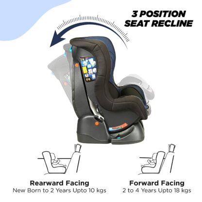 LuvLap Sports Convertible Car Seat for Baby & Kids from 0 Months to 4 Years (Blue) 3