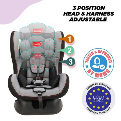 LuvLap Sports Convertible Car Seat for Baby & kids from 0 Months to 4 Years (Grey & Black) On Rent 4