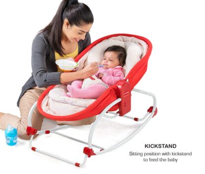 LuvLap 3 in 1 Rocker Napper with Musical Vibrations Red On Rent 5