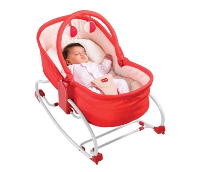 LuvLap 3 in 1 Rocker Napper with Musical Vibrations Red On Rent 6