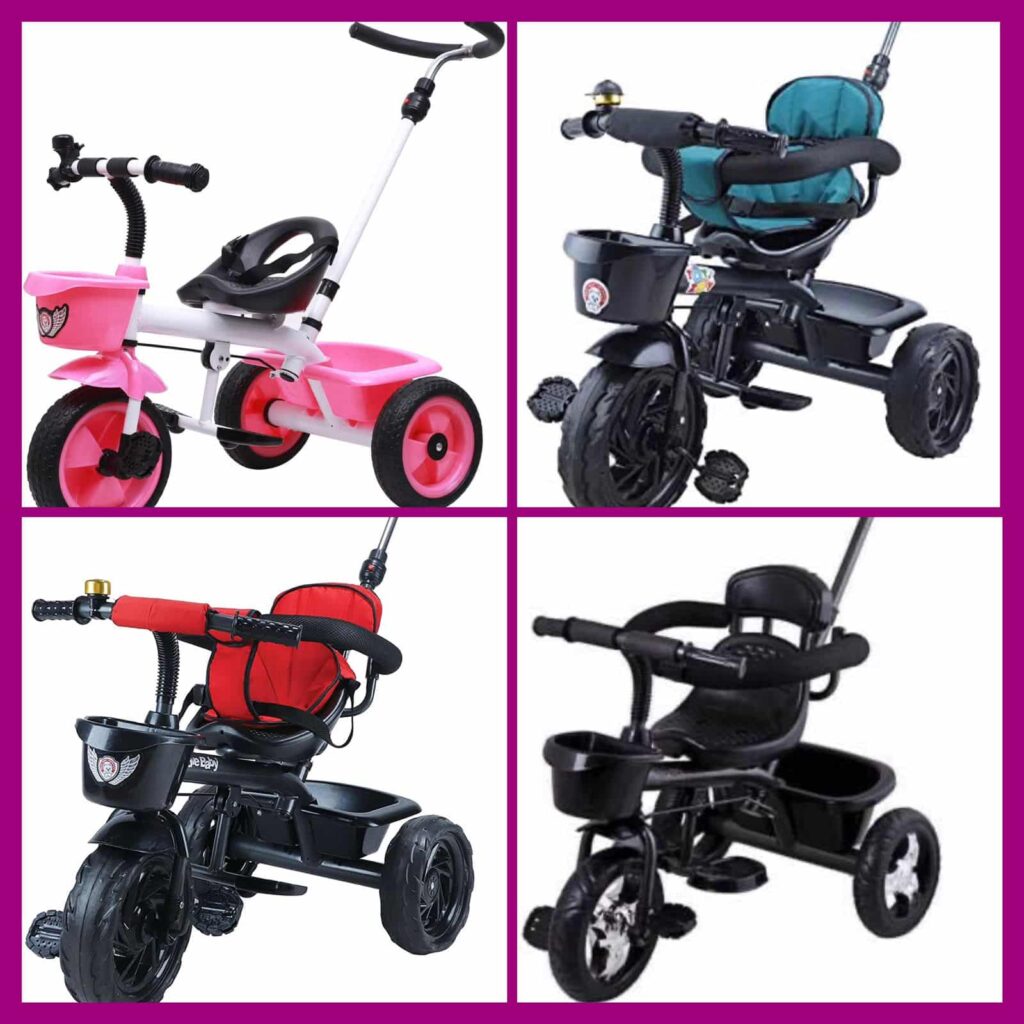 Tricycles with push handle