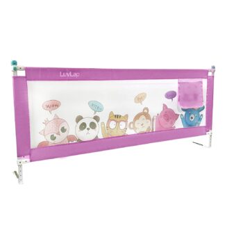 Luvlap Bed Rail Guard for Baby/Kids Safety (180 x 68 CM), Portable & Foldable Bed Rail (Pink) On Rent 1