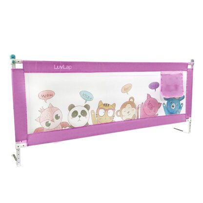 Luvlap Bed Rail Guard for Baby/Kids Safety (180 x 68 CM), Portable & Foldable Bed Rail (Pink) On Rent 1