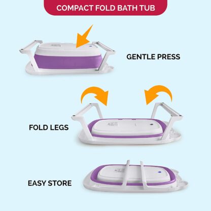 LuvLap Splash 2 in 1 Folding Baby Bath tub cum Baby Bather with Temperature Sensitive Plug & Anti Slip base On Rent 3
