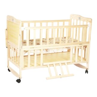 Rent this Mee Mee Baby Wooden Cot (Rocking Function - Maple Wood) 4