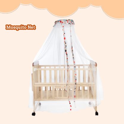 Rent this Mee Mee Baby Wooden Cot (Rocking Function - Maple Wood) 1